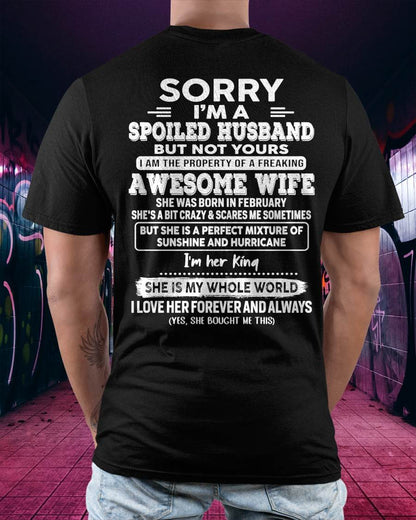 February - Awesome Wife - Perfect gift for your spoiled husband (SKU06-07-02)