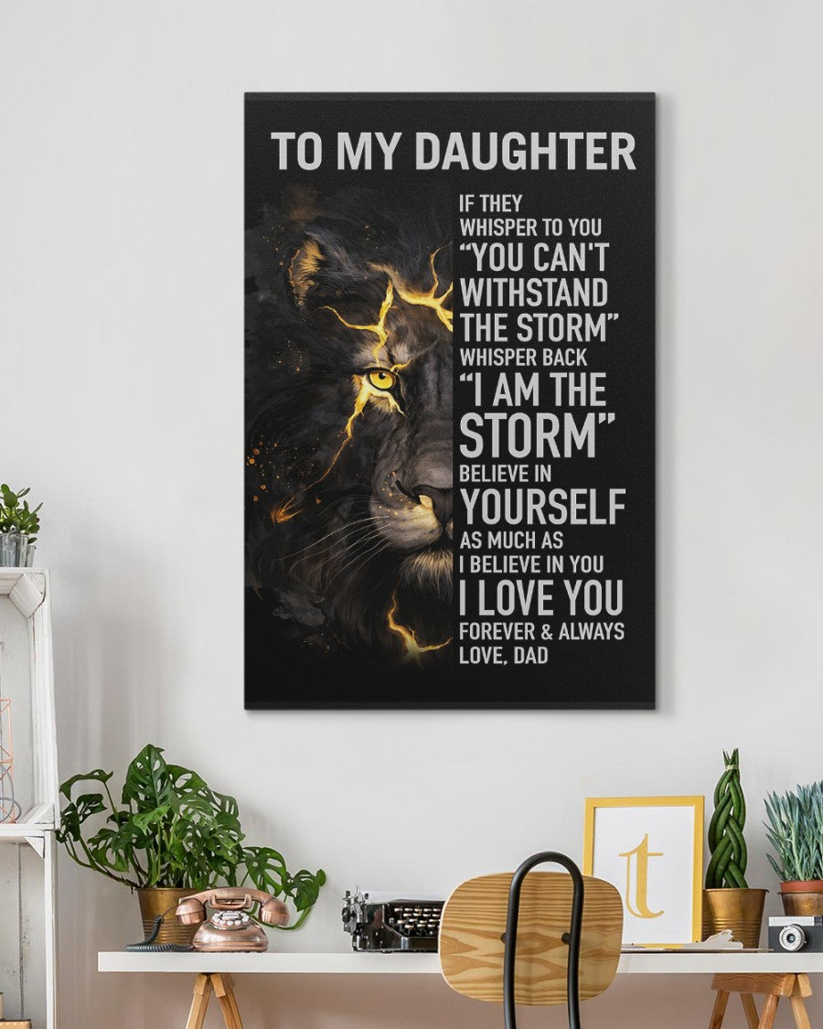 To My Daughter From Dad Canvas (SKU2604-109)