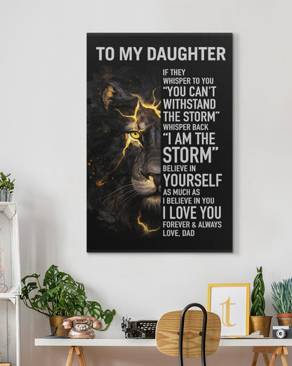 To My Daughter From Dad Canvas (SKU2604-109)