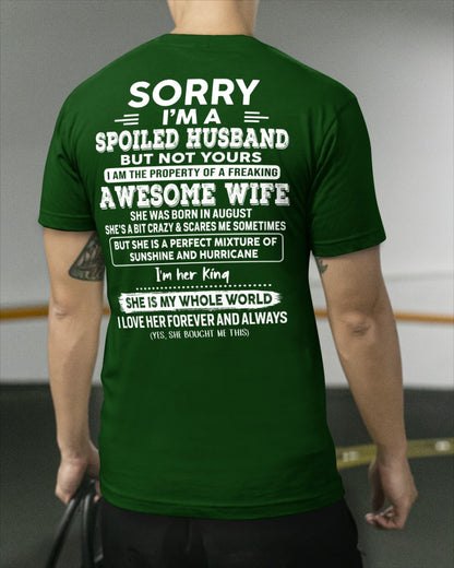 August - Awesome Wife - Perfect gift for your spoiled husband (SKU06-07-08)
