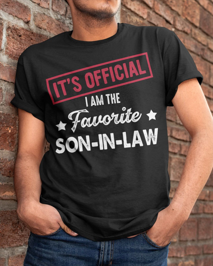 It's Official I'm The Favorite Son-In-Law T-Shirt (SKU-SIL03)