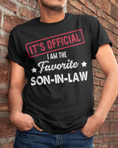 It's Official I'm The Favorite Son-In-Law T-Shirt (SKU-SIL03)