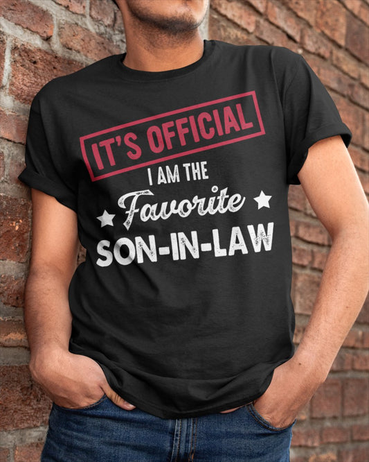It's Official I'm The Favorite Son-In-Law T-Shirt (SKU-SIL03)