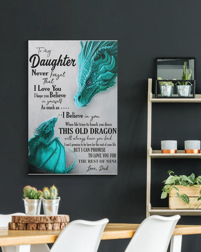 CANVAS FOR DAUGHTER - BEST GIFT FROM DAD - TW07-00 (SKU2605-181)