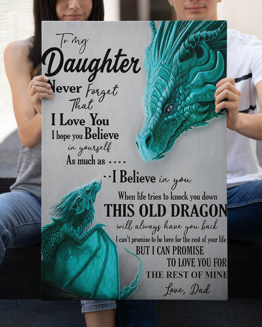 CANVAS FOR DAUGHTER - BEST GIFT FROM DAD - TW07-00 (SKU2605-181)