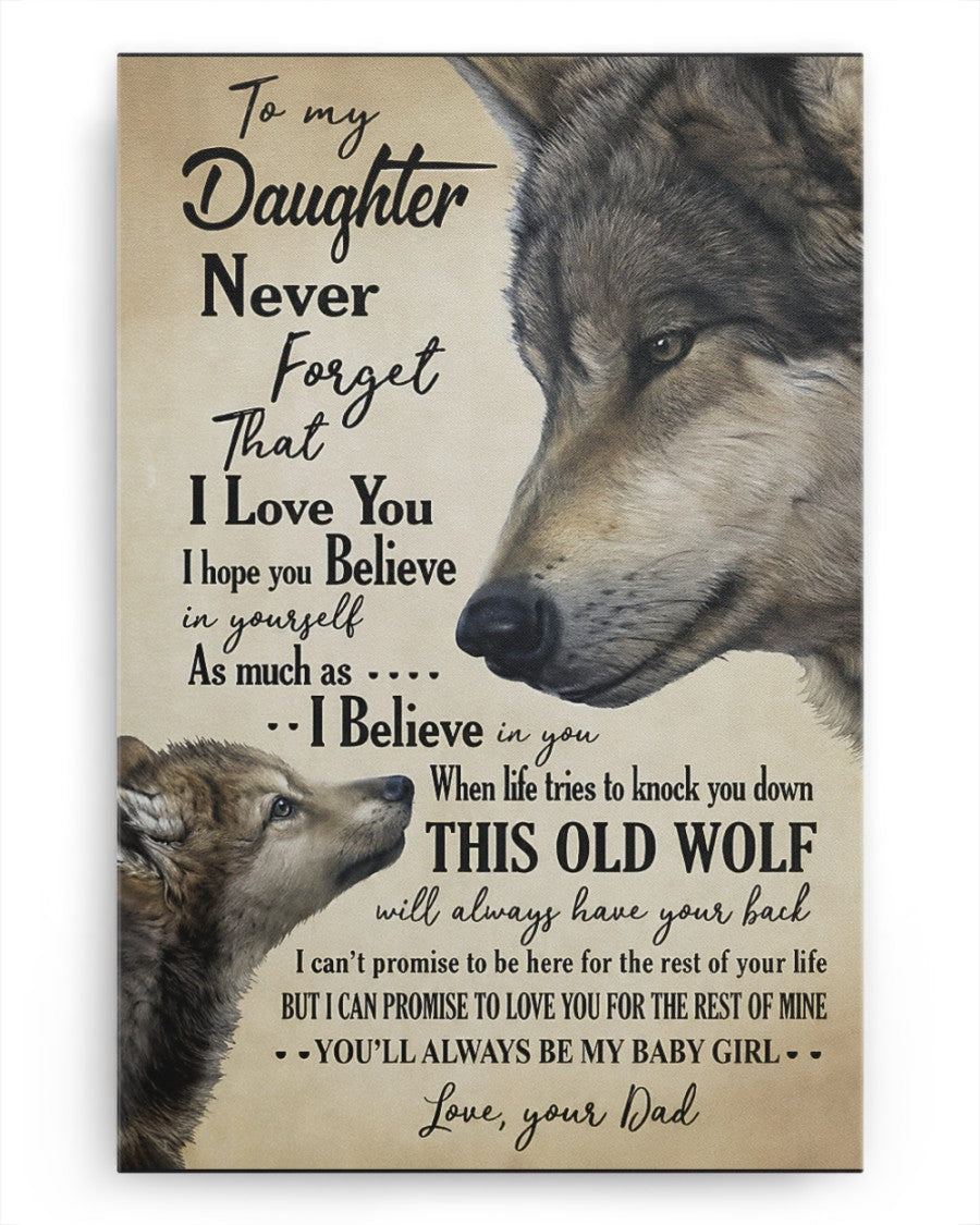 CANVAS FOR DAUGHTER - BEST GIFT FROM DAD - TW07-00 (SKU2605-51)