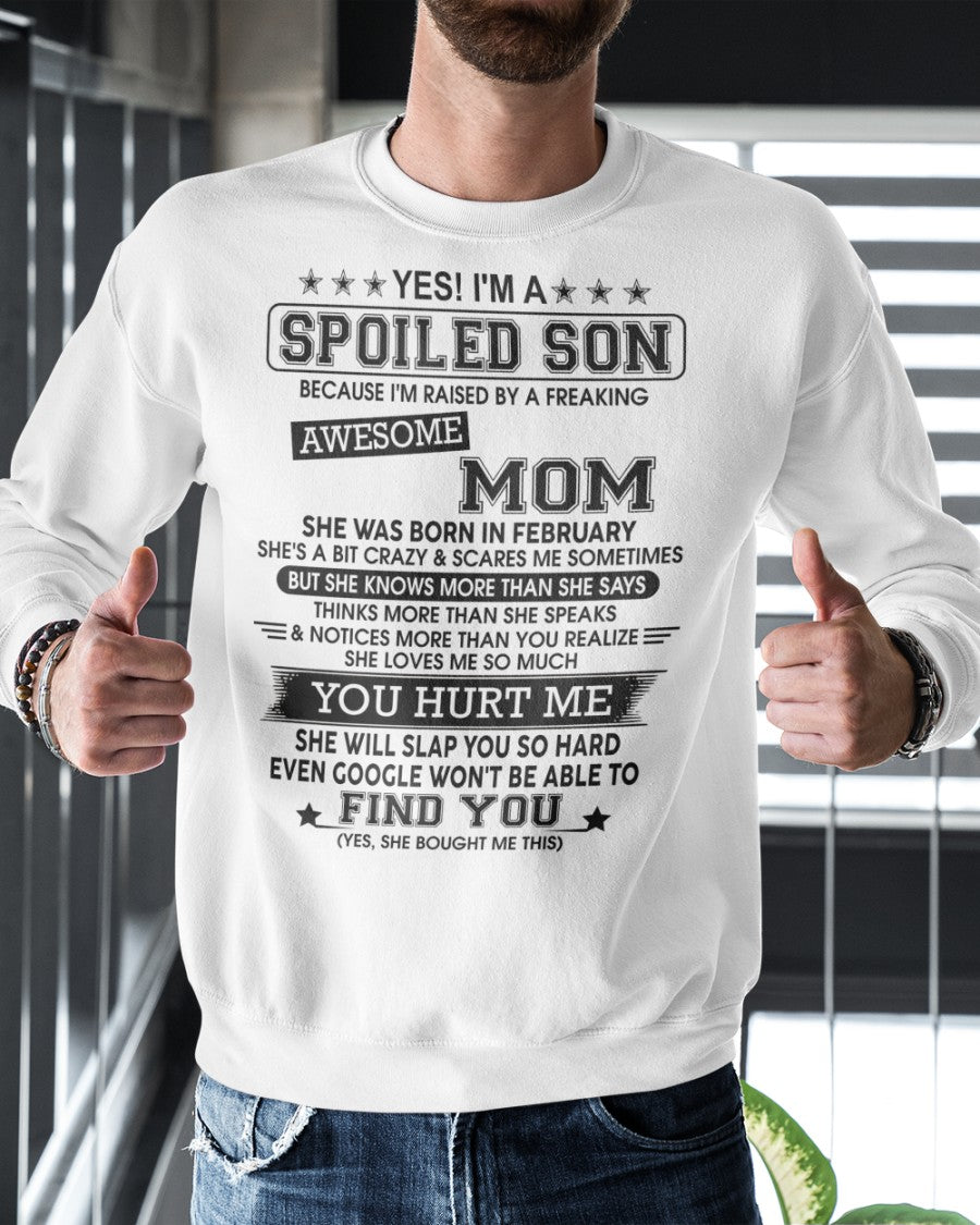 February - Awesome Mom - Perfect Gift For Your Spoiled Son (SKU-2603-85-02) - New