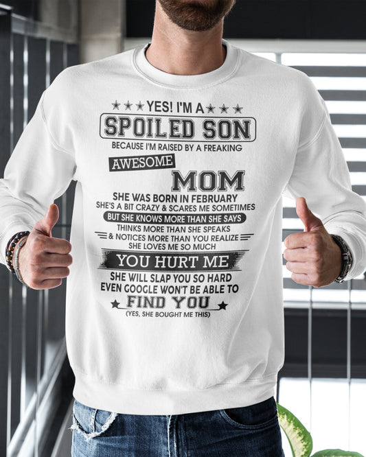 February - Awesome Mom - Perfect Gift For Your Spoiled Son (SKU-2603-85-02) - New