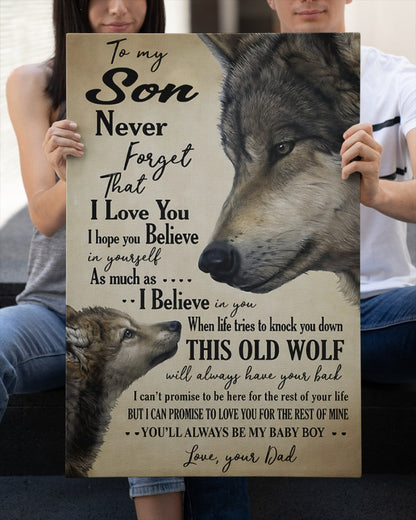 CANVAS FOR SON - BEST GIFT FROM DAD - TW07-00 (SKU2605-53)