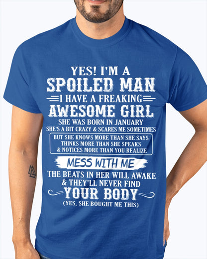 January - Awesome Girl - Perfect gift for your boyfriend, husband (SKU09-34-01)