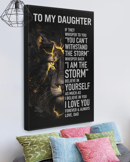 To My Daughter From Dad Canvas (SKU2604-109)