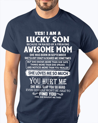 September - Awesome mom - Perfect gift for your Lucky Son (SKU10-100-09)