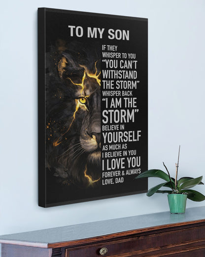To My Son From Dad Canvas (SKU2604-68)