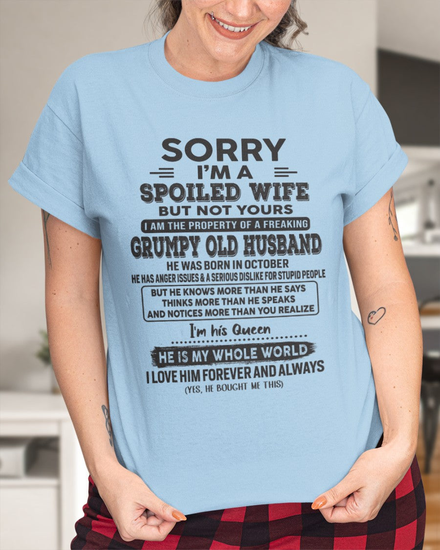 October - Grumpy Old Husband - Perfect gift for your wife (SKU06-23-10)