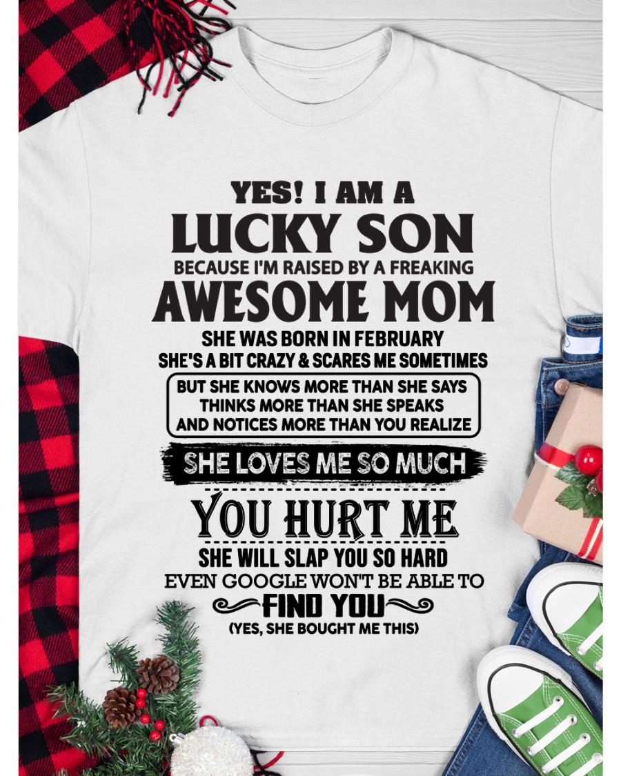 February - Yes! I'm A Lucky Son - Perfect Gift For Your Son (SKU-LKW-02)