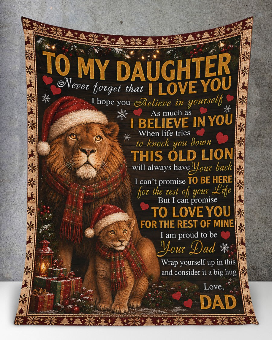 Merry Christmas Blanket Gift for Your Daughter From Dad - Noel (SKU2607-247)