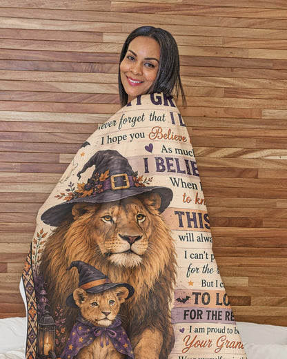 Halloween Blanket Gift for Your Grandson - From Grandpa (SKU2607-243)