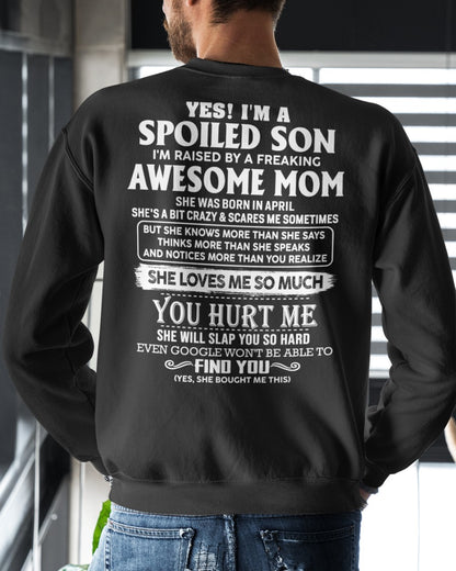 April - Awesome mom - Perfect gift for your Spoiled Son (SKU2604-175-04)