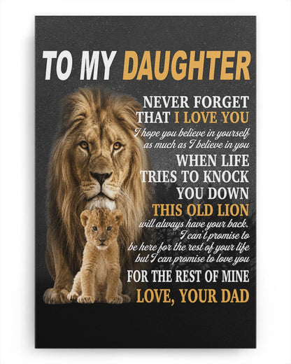 CANVAS FOR DAUGHTER - BEST GIFT FROM DAD - TW07-00 (SKU2605-54)