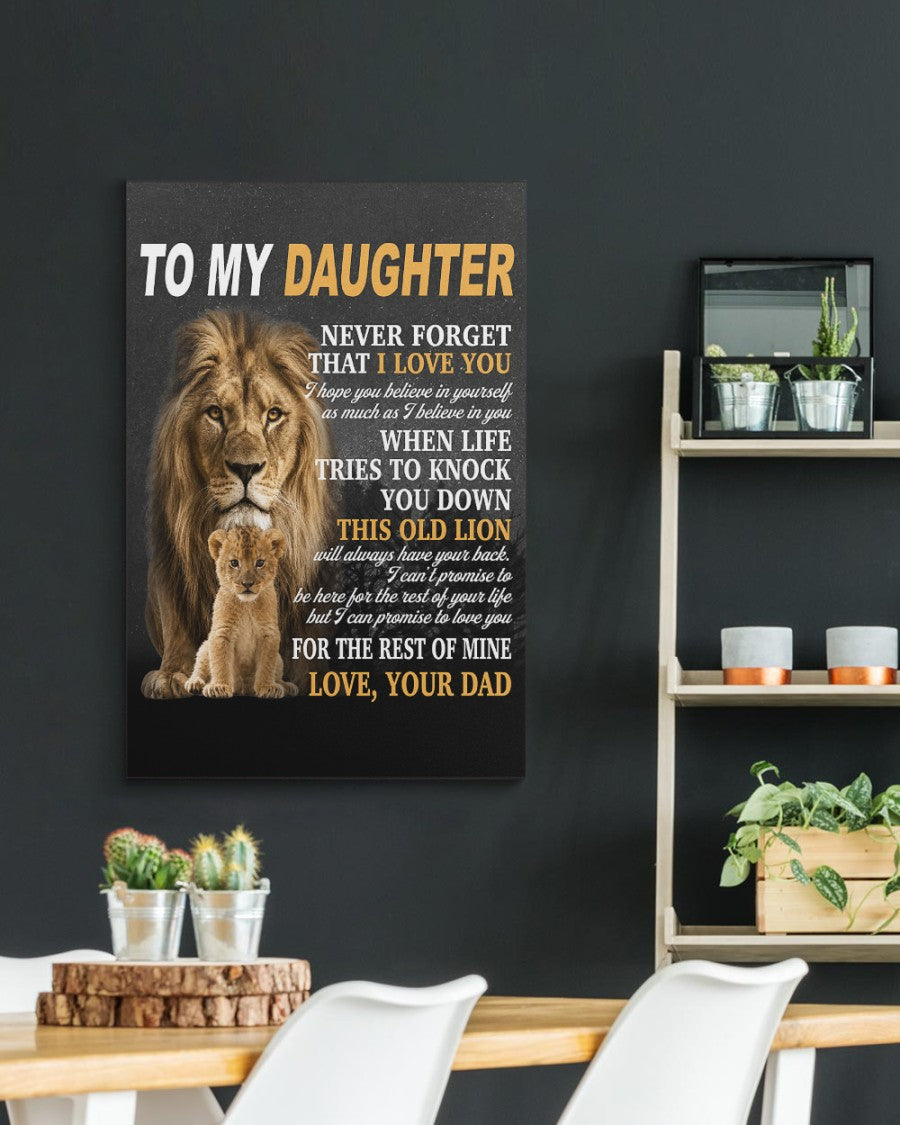 CANVAS FOR DAUGHTER - BEST GIFT FROM DAD - TW07-00 (SKU2605-54)
