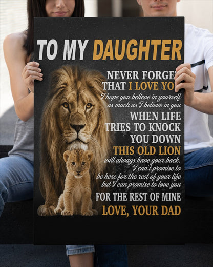 CANVAS FOR DAUGHTER - BEST GIFT FROM DAD - TW07-00 (SKU2605-54)