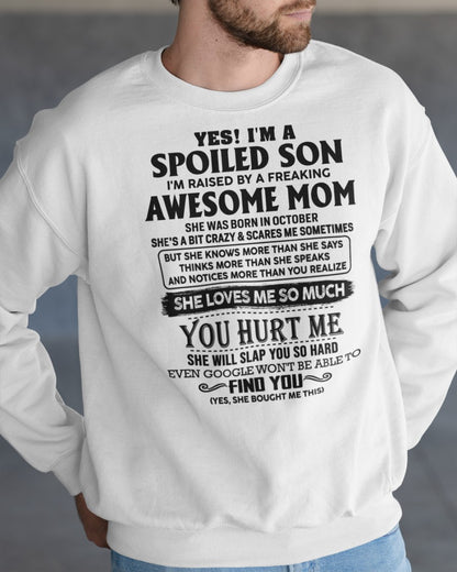 October - Awesome Mom - Perfect gift for your son (SKU-SPW-10)
