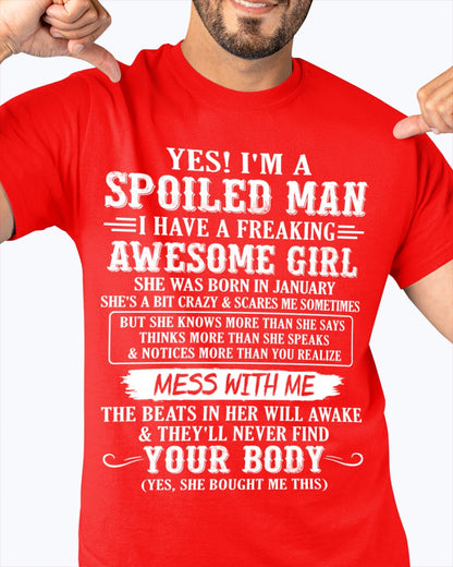 January - Awesome Girl - Perfect gift for your boyfriend, husband (SKU09-34-01)