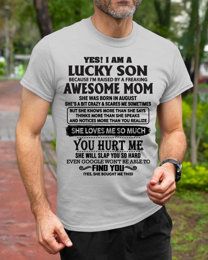 August - Yes! I'm A Lucky Son - Perfect gift for your son (SKU-LKW-08)