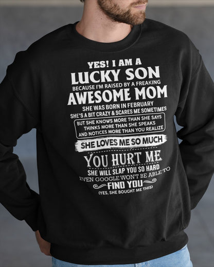 February - Awesome mom - Perfect gift for your Lucky Son (SKU10-100-02)