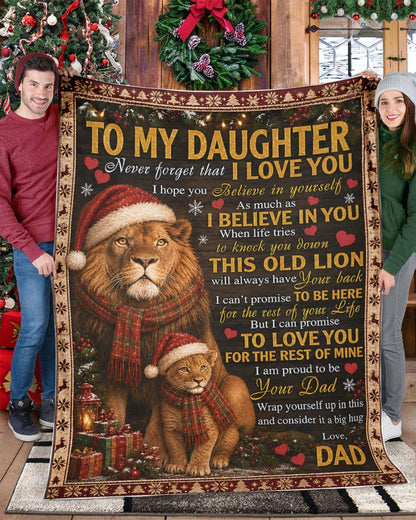 Merry Christmas Blanket Gift for Your Daughter From Dad - Noel (SKU2607-247)