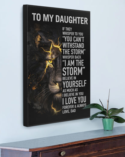 To My Daughter From Dad Canvas (SKU2604-109)