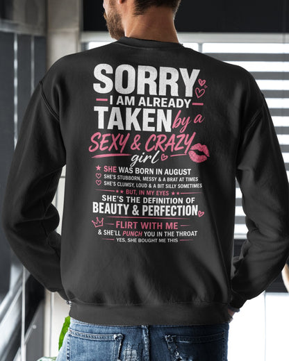 August - Sexy & Crazy Girl - Perfect gift for your boyfriend, husband (SKU2605-123-08)