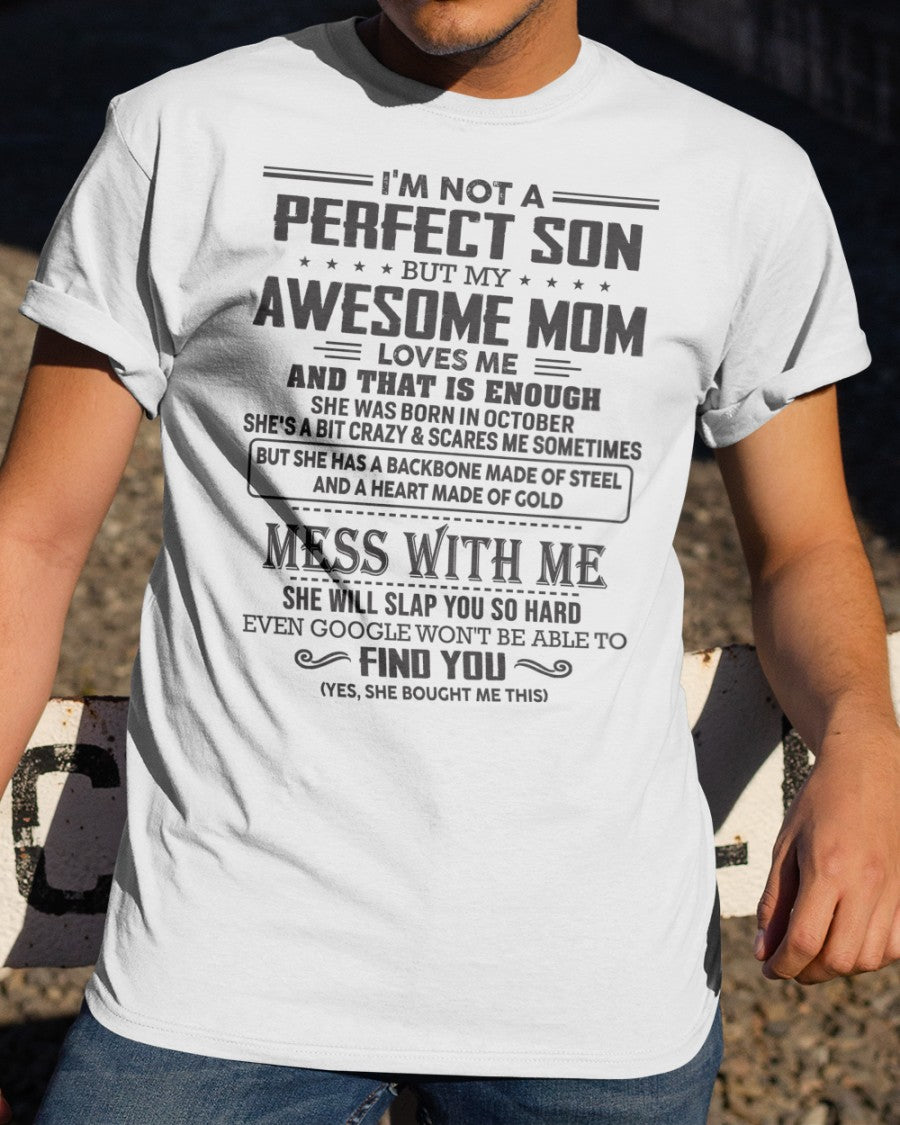 October - Awesome Mom - Perfect gift for your son (SKU06-11-10)