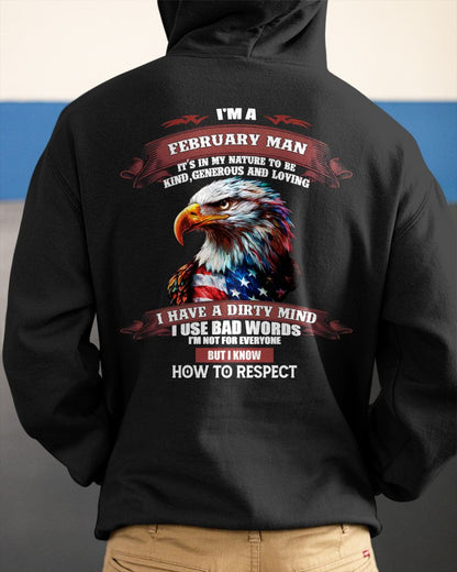 FEBRUARY - KNOW HOW TO RESPECT - BIRTHDAY T-SHIRT FOR MEN - NTTD02 (SKU12-311-02)