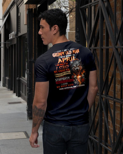 APRIL - GRUMPY OLD MAN - BIRTHDAY T-SHIRT FOR MEN - NTTD04 (SKU26T-01132-04)