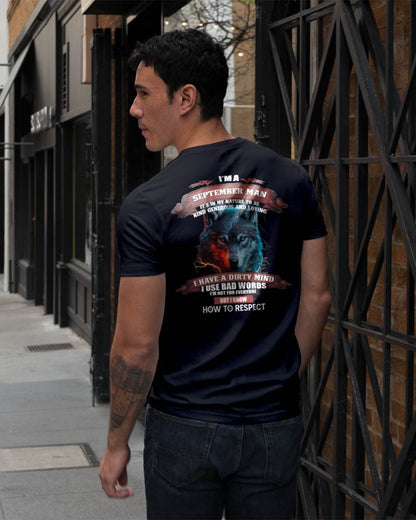 SEPTEMBER - KNOW HOW TO RESPECT - BIRTHDAY T-SHIRT FOR MEN - NTTD09 (SKU12-162-09)