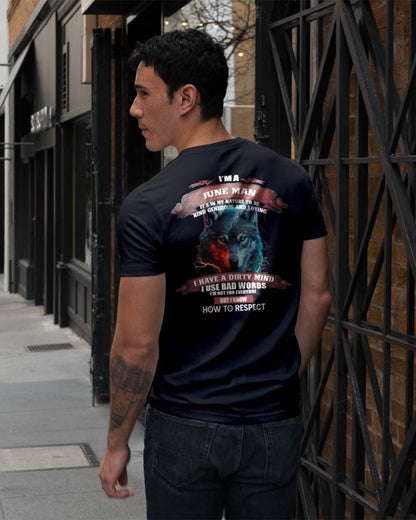 JUNE - KNOW HOW TO RESPECT - BIRTHDAY T-SHIRT FOR MEN - NTTD06 (SKU12-162-06)