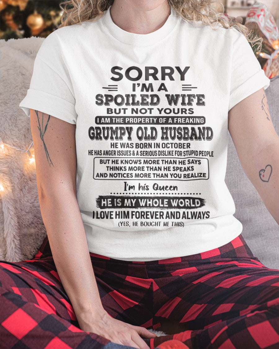 October - Grumpy Old Husband - Perfect gift for your wife (SKU06-23-10)