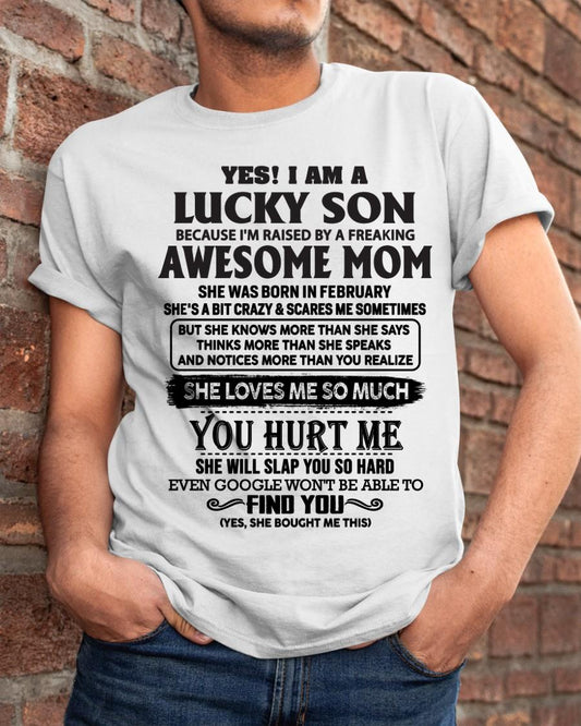 February - Yes! I'm A Lucky Son - Perfect Gift For Your Son (SKU-LKW-02)