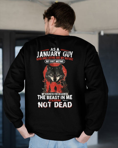 JANUARY - KIND AND LOVING ARE MY NATURE - BIRTHDAY T-SHIRT FOR MEN - NTTD01 (SKU26T-01-17-01)