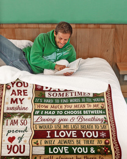 Merry Christmas Blanket Gift for Your Daughter From Mom- Noel (SKU2607-246)
