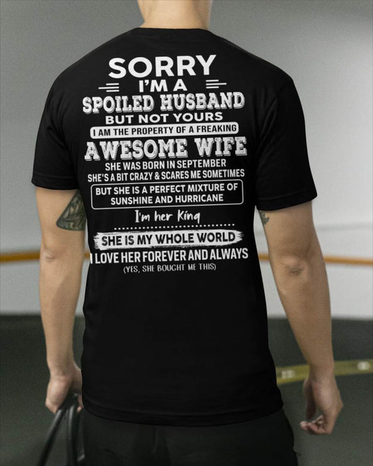 September - Awesome Wife - Perfect gift for your spoiled husband (SKU06-07-09)