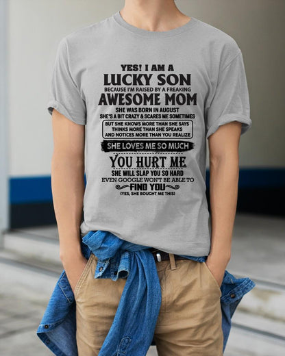 August - Yes! I'm A Lucky Son - Perfect gift for your son (SKU-LKW-08)