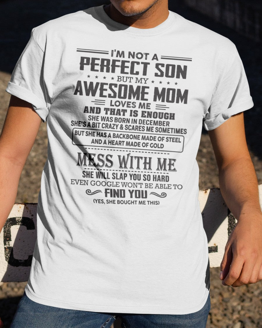 December - Awesome Mom - Perfect gift for your son (SKU06-11-12)
