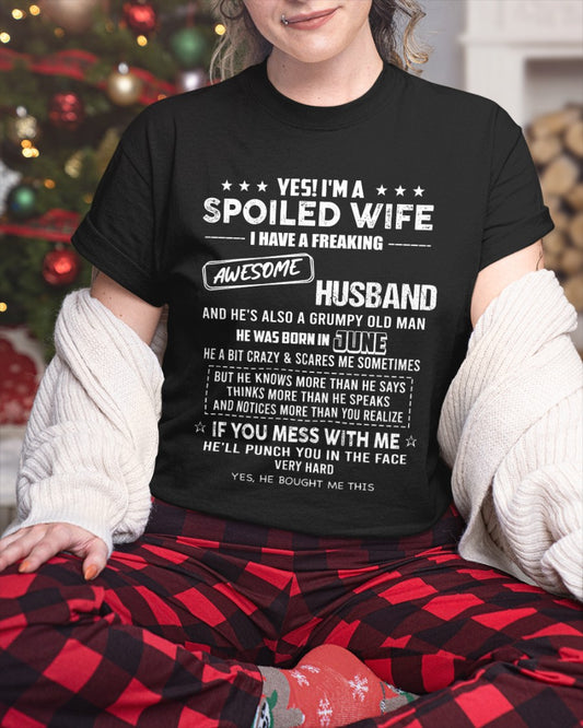 June - Spoiled Wife - Perfect gift for your wife (SKU26T-01116-06)