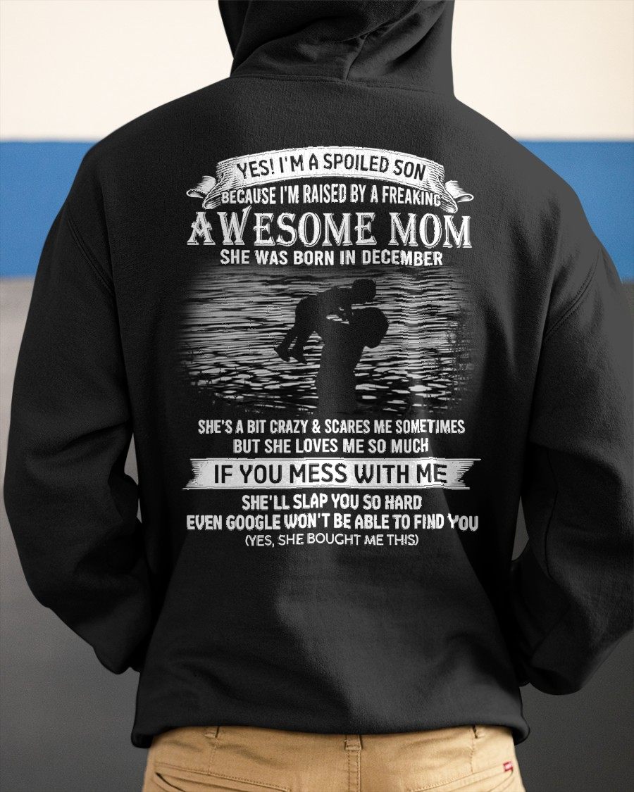 December - Awesome Mom  - Perfect gift for your son (SKU2604-49-12)