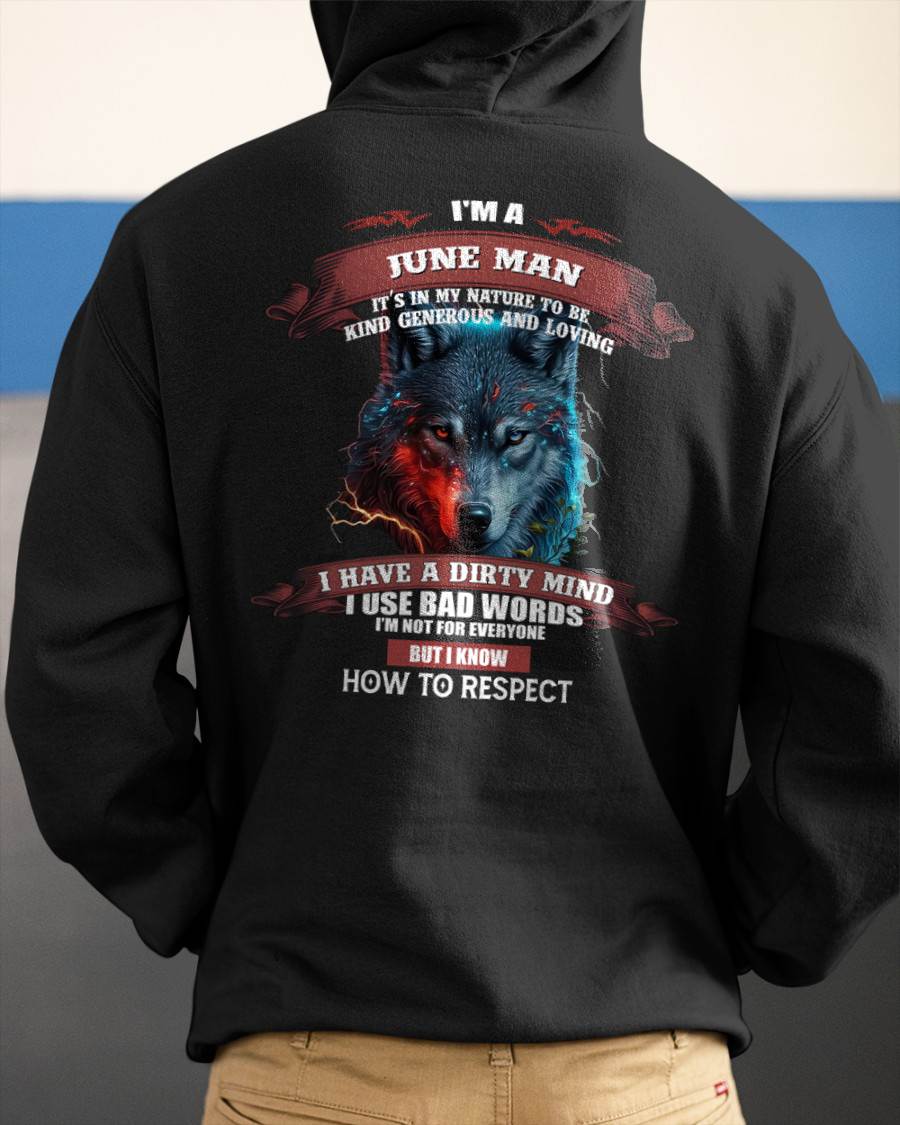 JUNE - KNOW HOW TO RESPECT - BIRTHDAY T-SHIRT FOR MEN - NTTD06 (SKU12-162-06)