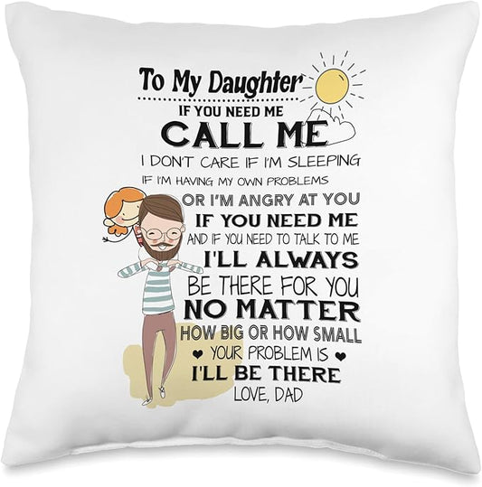 To My Daughter From Dad Pillow